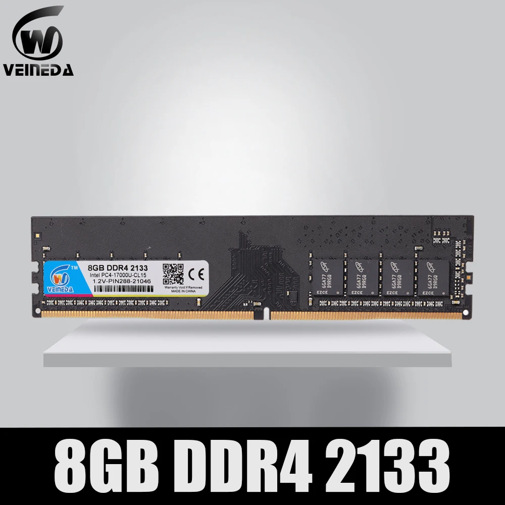 VEINEDA dimm Desktop ram ddr4  8GB  memory 2133 2400 2666MHz 1.2V  Support motherboard ddr4