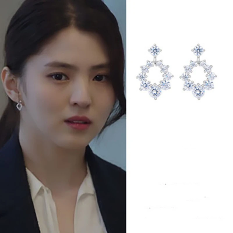 Korean Drama The World of the Married Kim Hee Ae Same style Earrings  new style elegant high quality Earrings for women