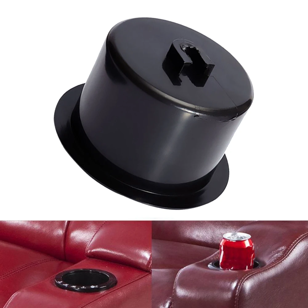 1Pcs Universal Black Plastic Drink Cup Can Holder For Marine RV Boat Cinema Yacht Sectional Couch Recliner Poker Table Tool