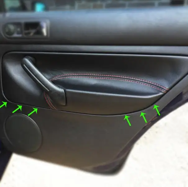 For VW Golf 4 Bora Jetta MK4 1998 -2006 Electric / Manual window Microfiber Door Panels Armrest Leather Protective Cover Trim