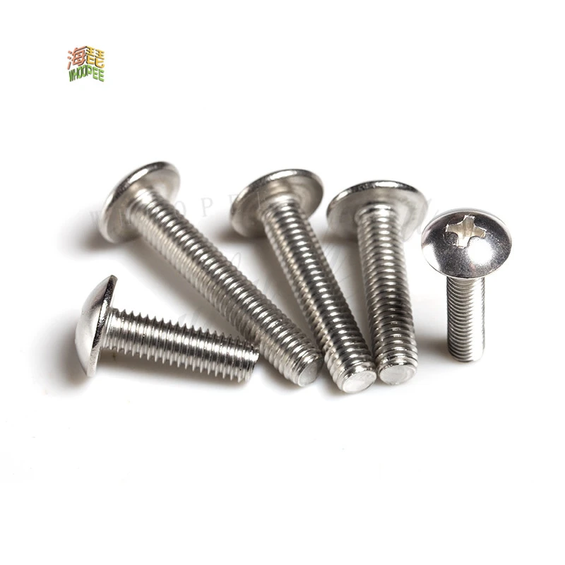 10/50X M2 M2.5 M3 M4 M5 M6 M8 304 A2-70 stainless steel JISB1111T Phillips large flat fly head round cross screw L = 3-80mm