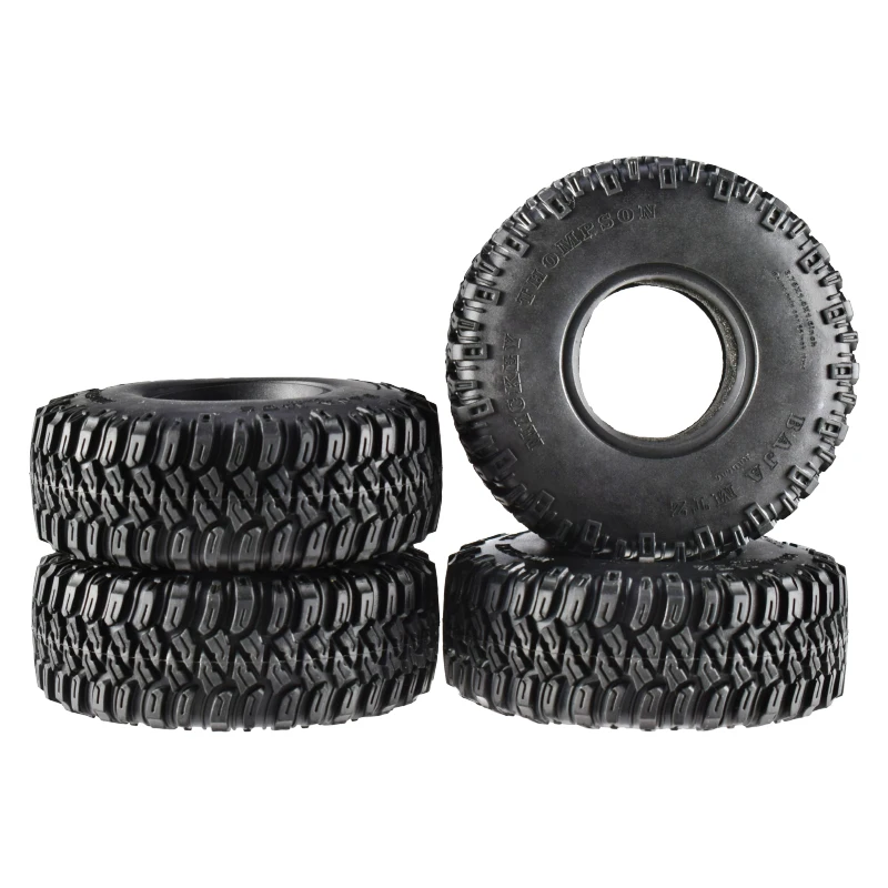 4Pcs 1.55 Inch Soft Rubber Wheel Tires/Wheel Plastic Rim Hub for RC Crawler Car MST JIMNY Axial AX90069 D90 TF2 Tamiya CC01 LC70