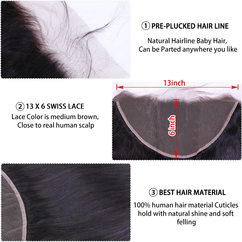 Bone Straight Human Hair Bundles With Lace Frontal Melt Skins Brazilian Human Raw Hair Extensions Lace Closure With Bundles