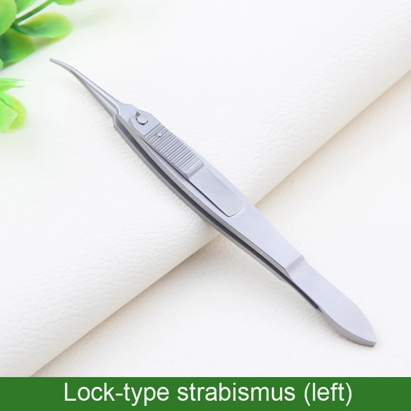 Ophthalmic microscopy Strabismus tweezers Double eyelid plastic fat tweezers Micro tweezers stainless steel Strabismus hook