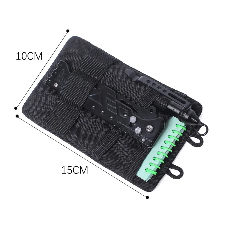 1Pcs 1000D Waterproof EDC Pouch Wallet Outdoor Camping Hiking Hunting Travel Zipper Waist Bag Card Cases