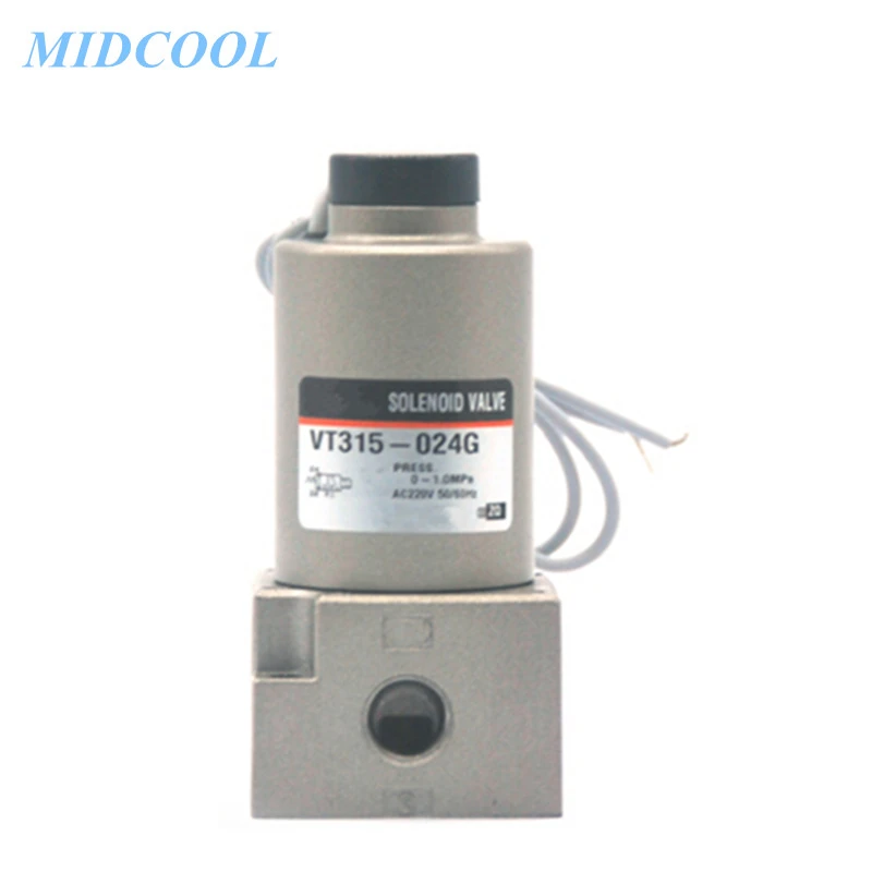 

3 Port Solenoid Valve Direct Operated Poppet Type VT315 Series VT315-021G/022G VT315V-025D/025G/021G/024G