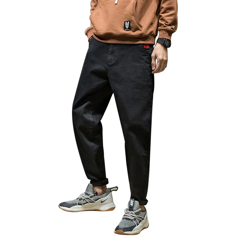 

Summer New Men's Jeans Fashion Simplicity Elasticity Black Trend Trousers Straight Cotton High Quality Loose Casual Denim Pants