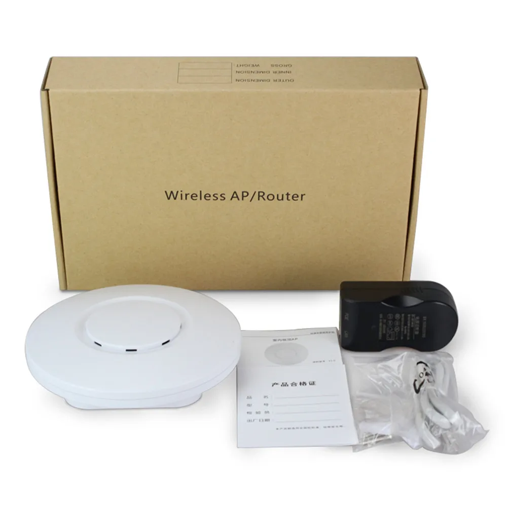 300Mbps Ceiling WiFi AP Wireless Access Point Power over Ethernet Repeater Router for smart home and hotel coverage in public