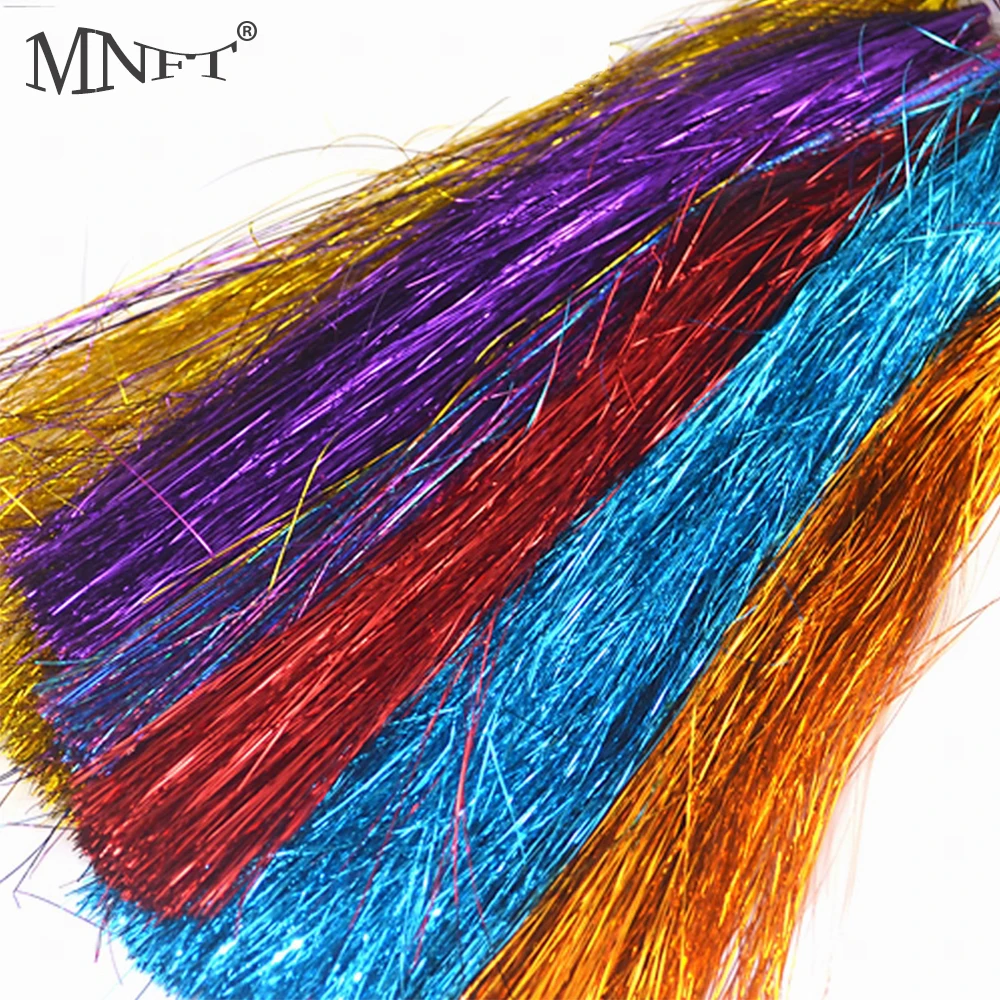 MNFT 3 Packs Assortment Color Flat Crystal Flash Tinsel Fly Tying Material Bass Salmon Snapper Fishing lure baits material