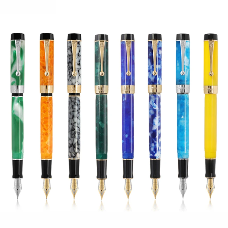 

Jinhao 100 Centennial Resin Classic Fountain Pen EF/F/M/Bent Nib Golden Clip Converter Multicolor For Choice Writing Gift Pen