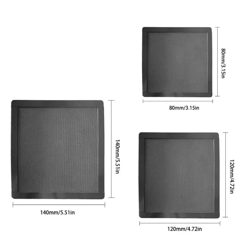 120x120MM/140X140MM Magnetic Frame Dust Filter Dustproof PVC Mesh Net Cover Guard for Home Chassis PC Computer Case Cooling Fan