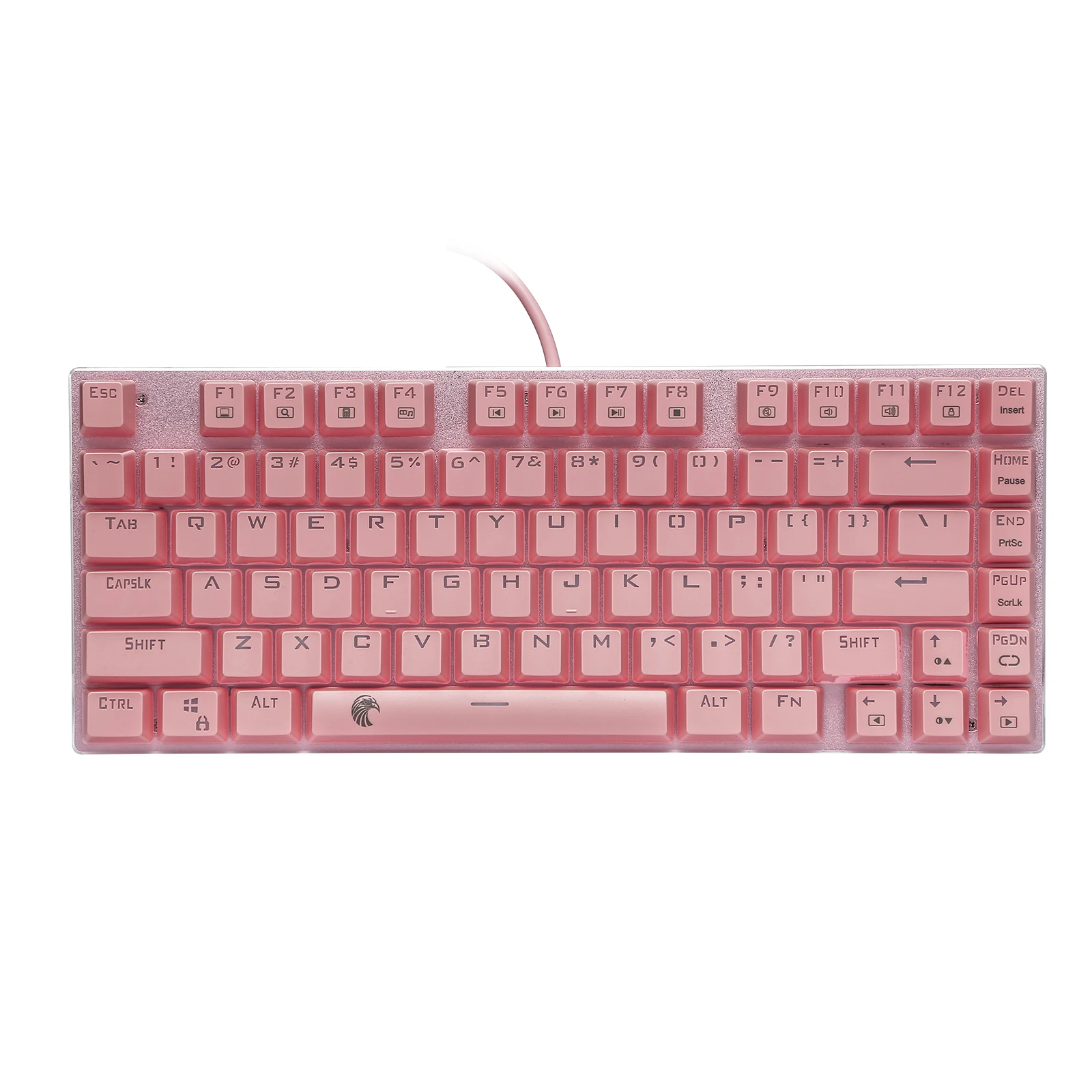 

Z-88 TKL Mechanical Keyboard , Tactile Brown Switch Compact Design RGB Backlit Metal Top-Panel US Layout Gaming Keyboard