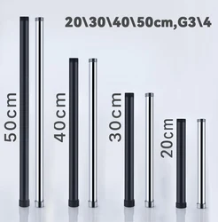 Ensemble d'extension de douche avec barre market, support de douche, placage de cuivre, nouveaux accessoires, 20 cm, 30 cm, 40 cm, 50cm