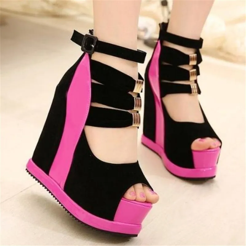 Hot Sale New Summer Shoes Woman Sexy Ultra High Heels Female Sandals Platform Wedges Open Toe Women Shoes Princess Shoes