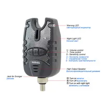 Carp Fishing Bite Alarm Set with LED #5