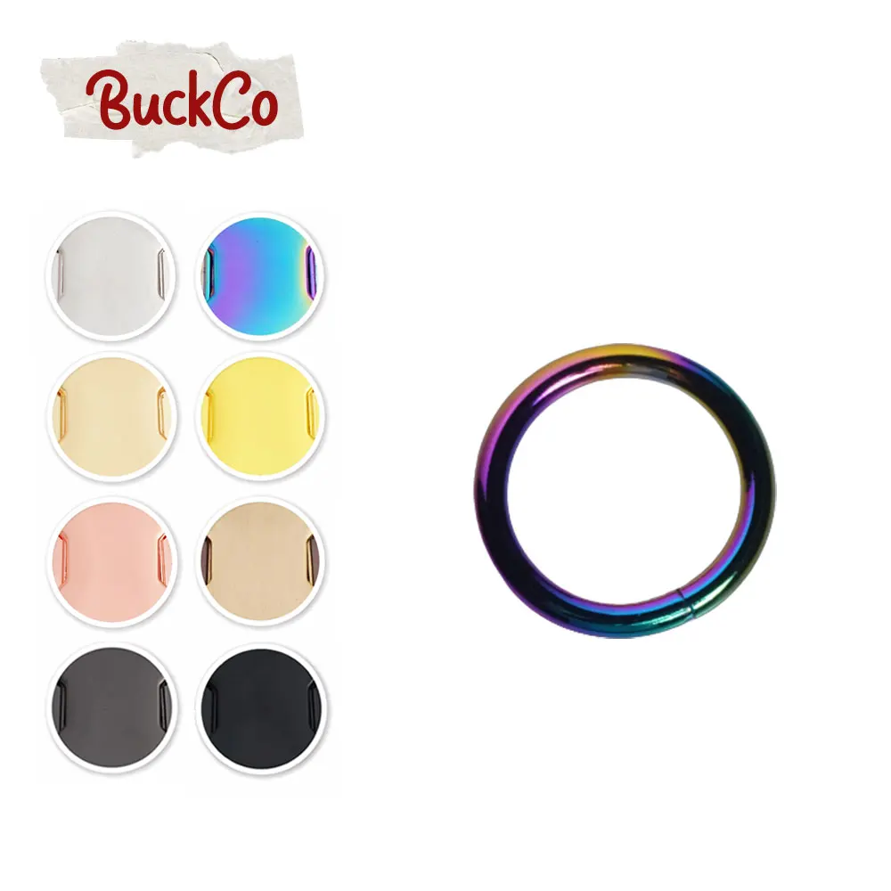 Metal non-welded rainbow O-ring suitable for 25mm backpack with high quality webbing bag dog collar accessories OR25R