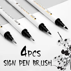 STA 4 size Beauty pen Japanes Calligraphy Pen Waterproof Markers Soft Brush Pens Lettering Writing Drawing School Art Supplies