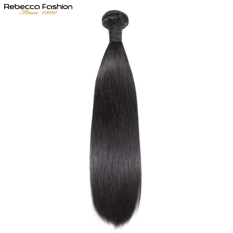 Rebecca-brasileiro tecer remy cabelo natural, extensões de cabelo humano, reta, 1/3/4, 30 polegadas