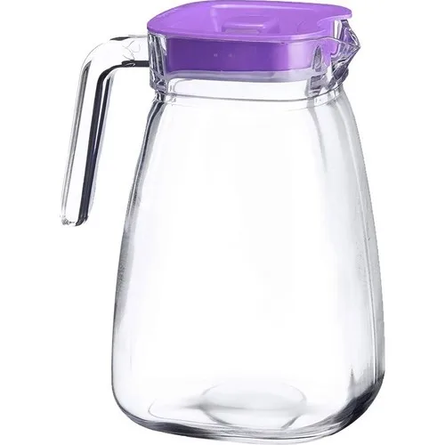 Glass Jug with lid Purple Water Jug Water Bottle, Musluklu Lemonade, Glass Teapot, Drink Dağıtıcısı