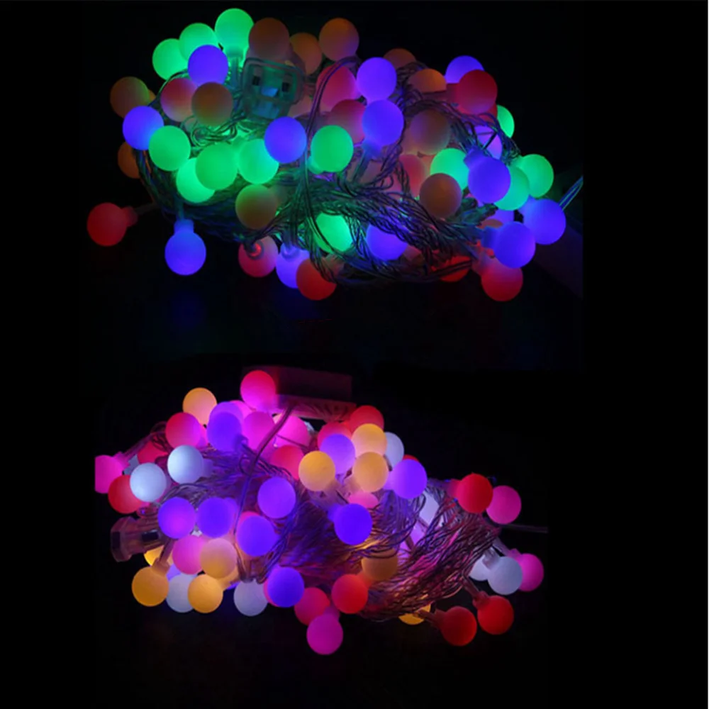 10M Eters 110v/220V100 Lights LED Ball Lights Flashing Lights String Lights Christmas Fairy Tale Holiday Wedding Wreath Decorati