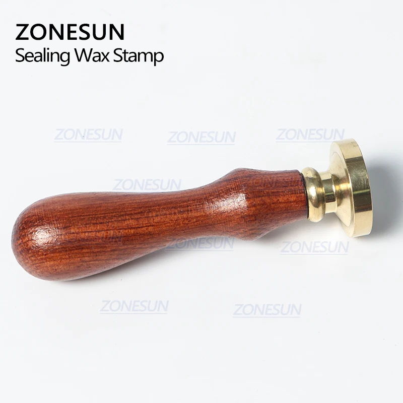 ZONESUN Blessing Phrase Seal Stamp  with wood Handle for Gift Packing Letter Envelopes Parcels Wedding Invitations