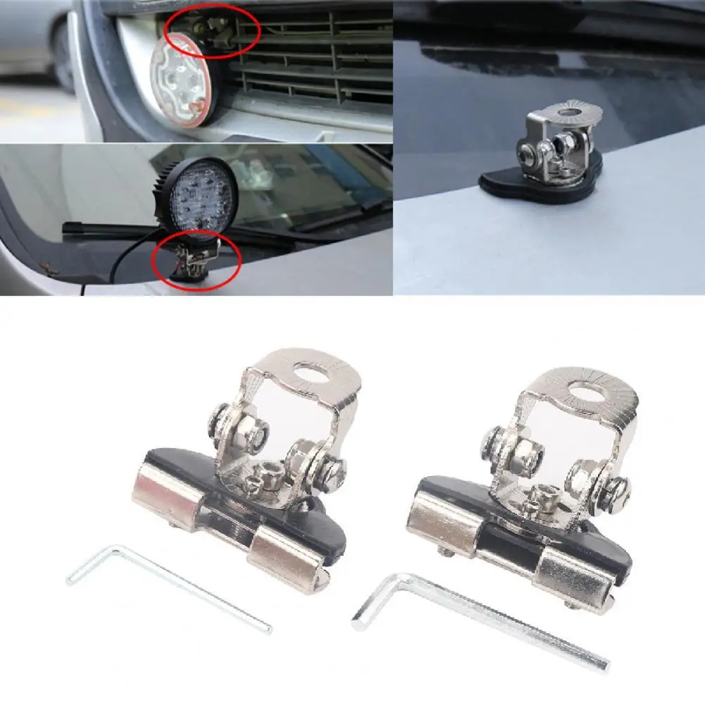 

2Pcs Universal Light Bar Mounting Bracket Modified Parts Durable Hood Work Light Holder Clamp for Wrangler