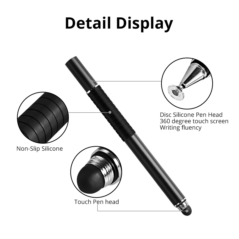 FONKEN Stylus Pen For Iphone Android Tablet Pen Drawing Pencil 2in1 Capacitive Screen Touch Pen Mobile Phone Smart Pen Accessory