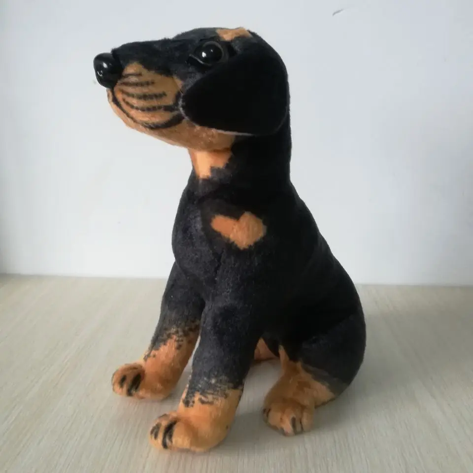 Lovely Rottweiler Plush Toy About 25cm Squatting Rottweiler Dog Soft Doll Kids Toy Birthday Gift b1707