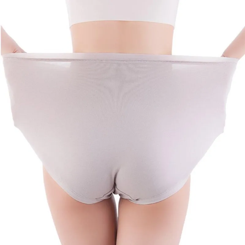 Plus Size women seamless Panties cotton Sexy Underwear for Women High rise belly control briefs underpants 40-100kg