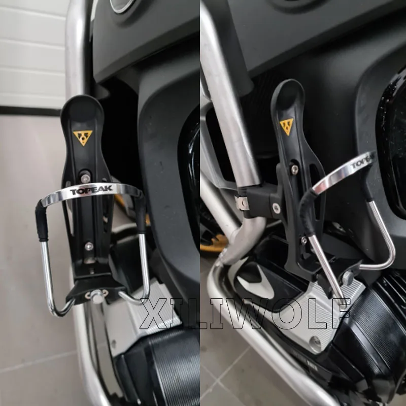 Motorcycle Universal Adjustable Water  Cup Holder For BMW F700 850 GS R1200GS R1250GS Adv Honda Bottle Cage Bike Drink Holder image 5