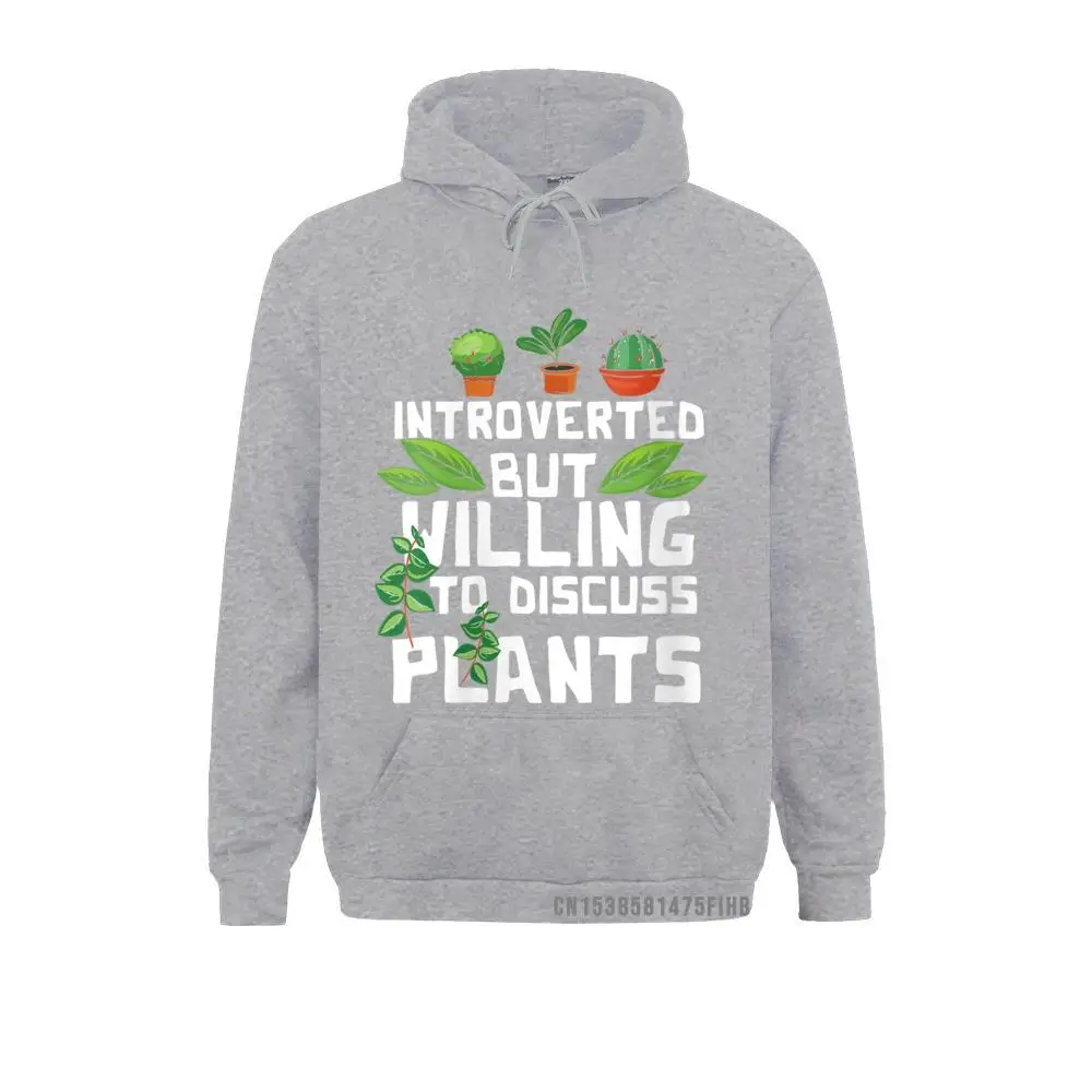 Womens Introverted But Willing To Discuss Plants Funny Gardening Print Sweatshirts For Male Hoodies Cool Hoods Rife