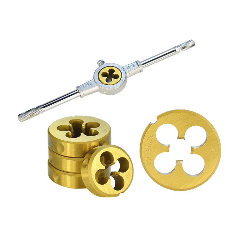 XCAN Screw Thread DiScrew Thread Die Threading Tool Left Hand Metric Die Titanium Coated Hand Tools M3 M6 M8 M10 M12 M14 M16 M18