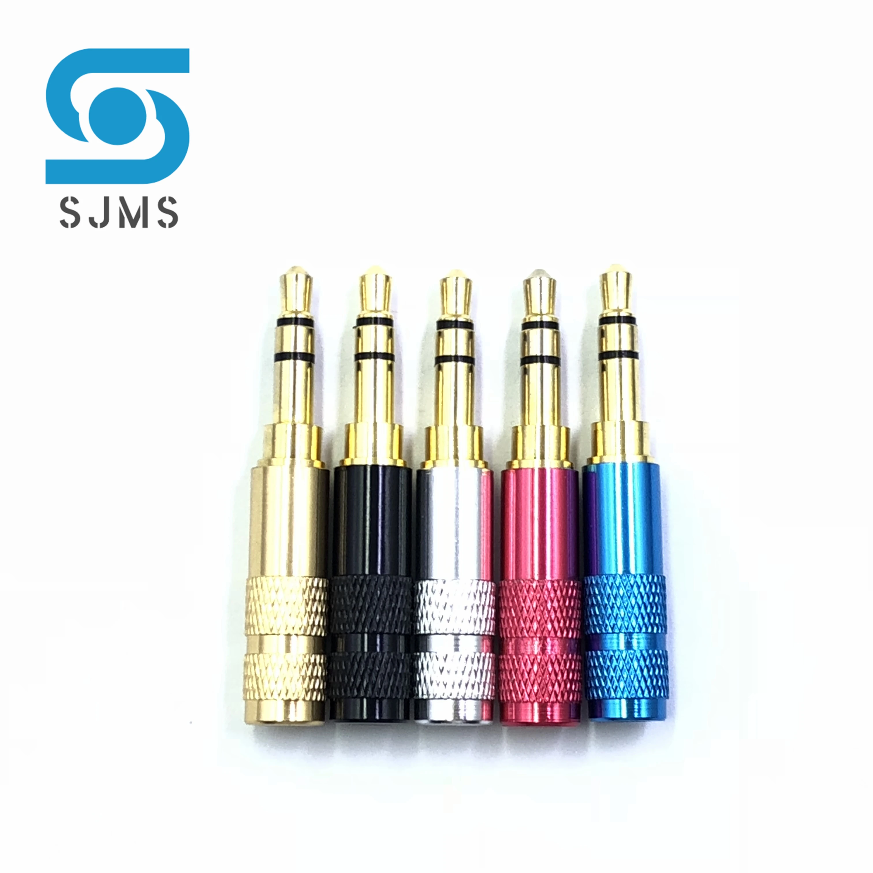 mini 3.5mm Headset Plug 3 Pole Jack with Clip 3.5 mm Repair Headphone Audio Plug Jack Adapter Connector for 4mm Cable Adapter
