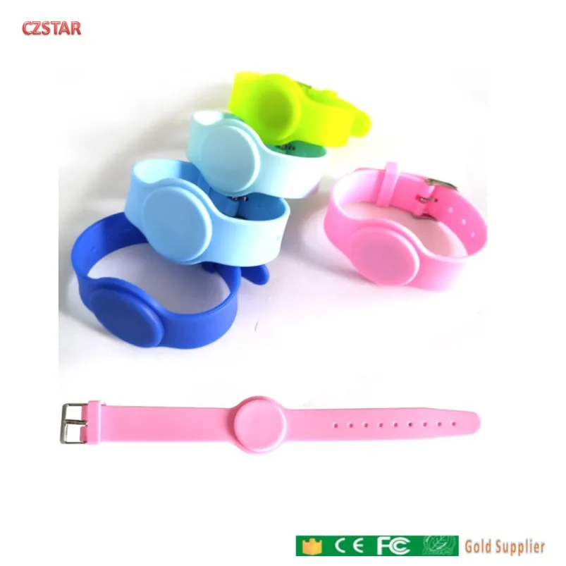 100pcs RFID Silicone Wristband tag Adult Child kids Baby 125khz 13.56mhz Contactless IC Card ID waterproof wrist watch tag rfid