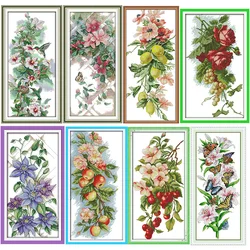 Stamped Cross Stitch Kits DIY Floral Pattern Series 14CT 11CT Printing Counted Needle and thread Hand Embroidery Home Decoration