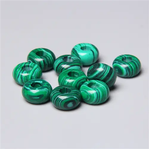 10pcs/Lot 8x14mm 5mm Big Hole Natural Round Jades Jaspe Stone Crystal Spacer Beads Charm Pendant For Jewelry Making Accessories - Image 37
