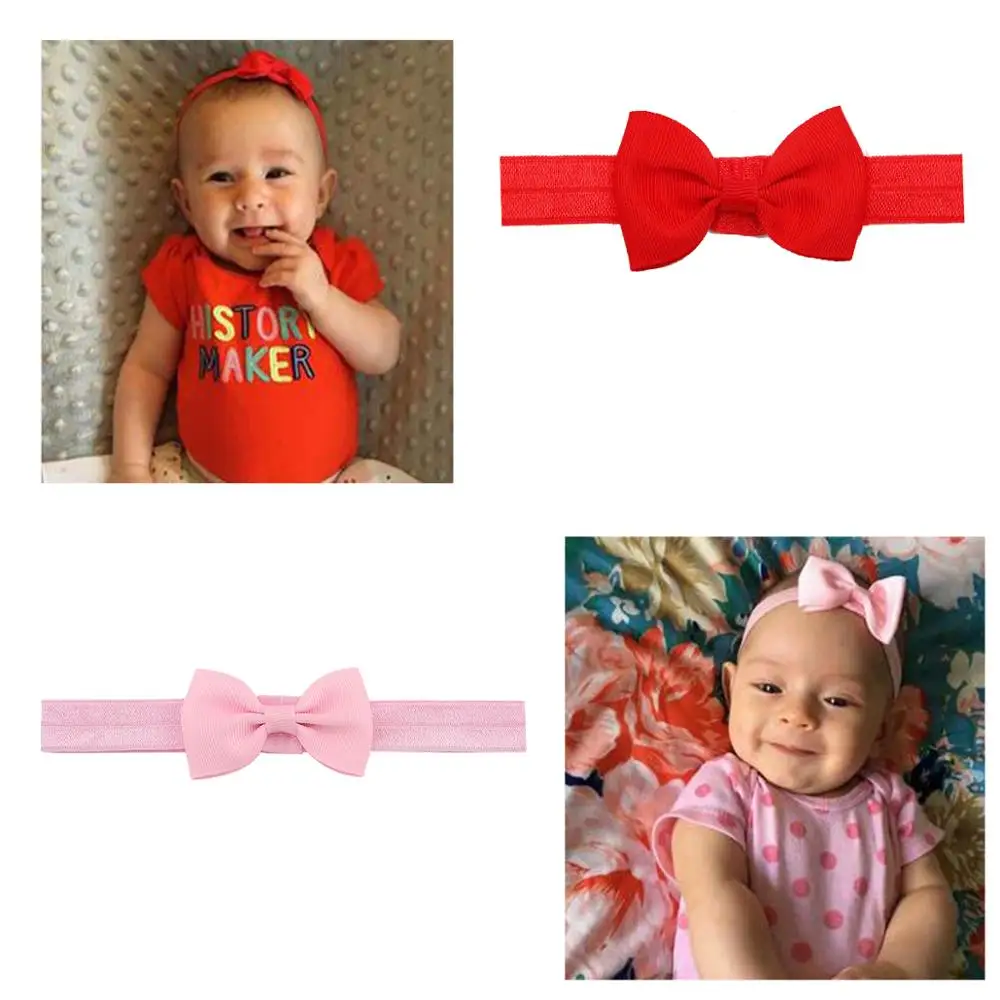 10Pcs Baby Headbands 2.75Inch Bows Hairbands Hair Bow Elastics Accessories for Baby Girls Newborn Infants Toddlers