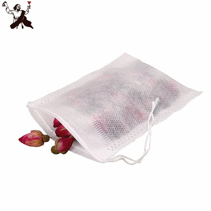 

100 pieces/lot Tea Bag Filter Paper Bags Tea Strainer Infuser Wood Drawstring Tea Bag for Herb Loose Tea Ware 3 Sizes