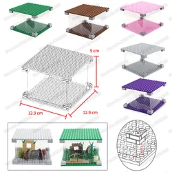 Transparent Exhibitor For Layman Building Block Display Moc Military Figures World Storage Box Child Christmas Gift Diy Toys