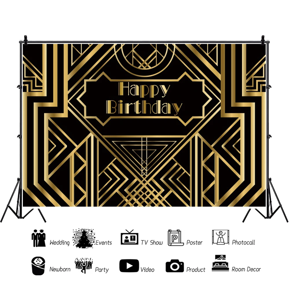 Laeacco Biến Dạng Robot Chủ Đề Sinh Nhật Vui Vẻ Nền Chụp Ảnh Photophone Photozone Ảnh Bối Cảnh Cho Studio Ảnh