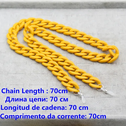 Imagen 2 del producto Nueva moda, cadenas acrílicas para gafas, soporte para cordón, cadena para gafas de sol de lectura, bandas largas para mujer, cadena colgante para el cuello, correa, cuerda