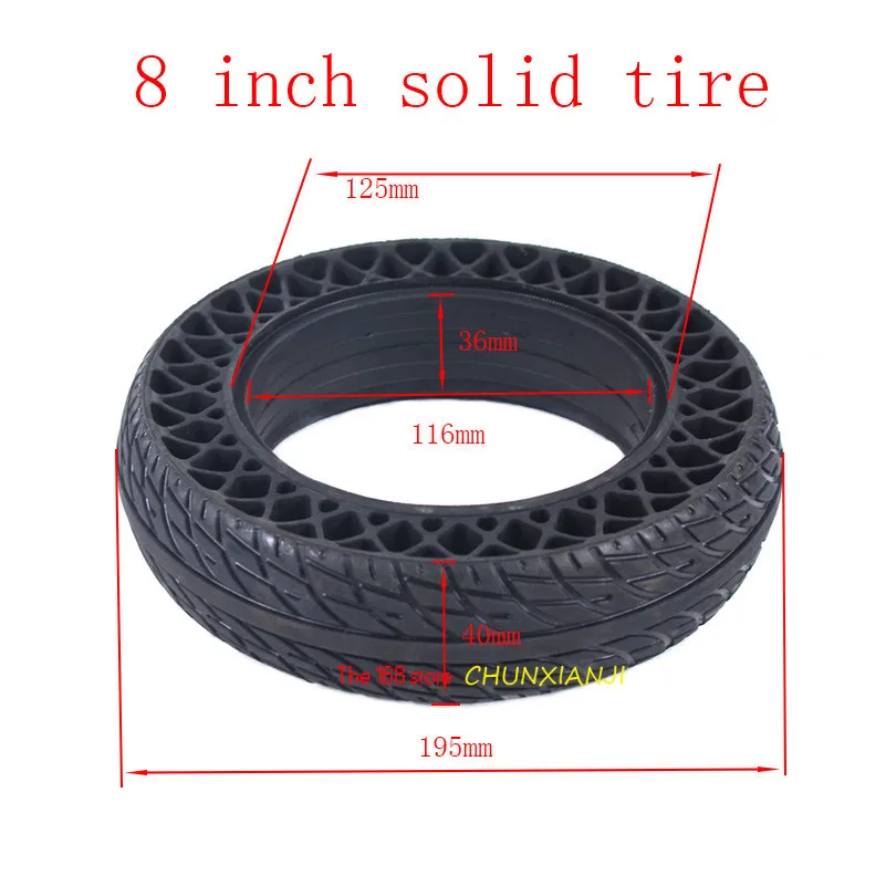 8-inch solid tire,Non-Pneumatic thickening and wear resistance tyre 8