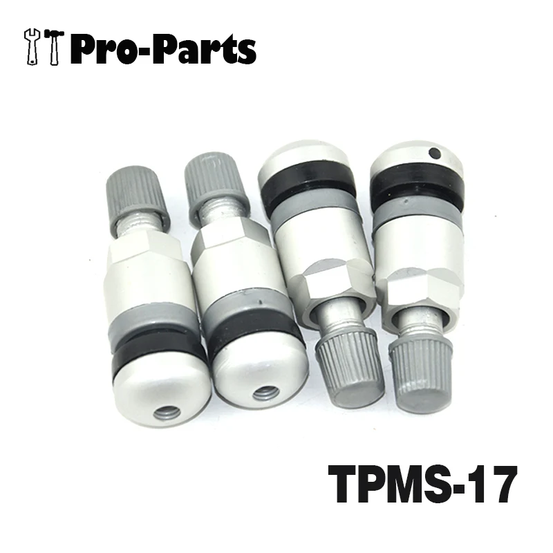 4PCS TPMS-17 Aluminum TPMS Tire Valve Rebuild Service Kit with Valve Stem for Audi A4 A6 VW Passat Porsche Cayenne