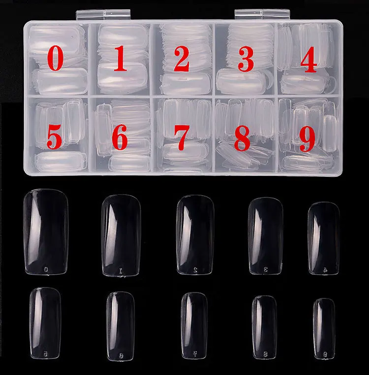 500 szt. Tipsów do paznokci Akrylowe sztuczne paznokcie Ozdoby Detal