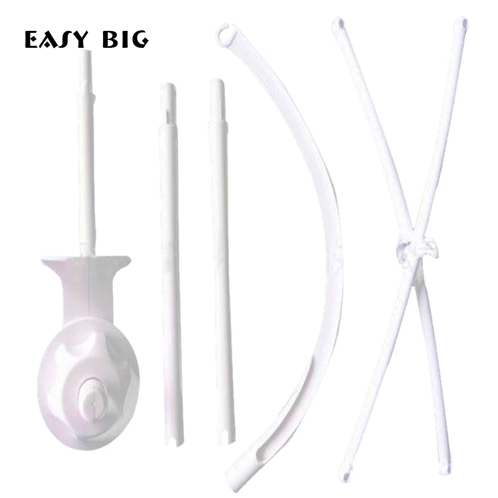Infant Toys Baby Toys White Rattles Bracket Set Baby Crib Mobile Bed Bell Toy Holder Arm Bracket Wind-up Music Box TH0060