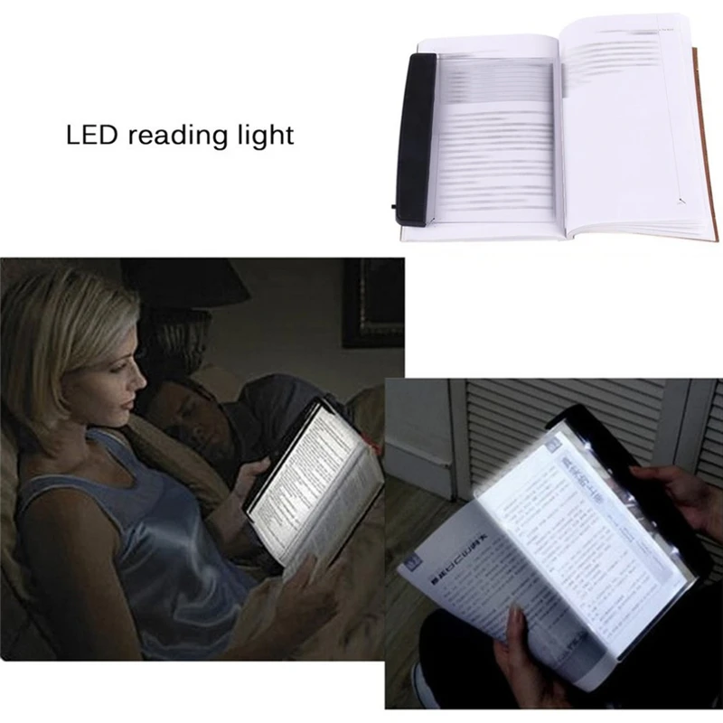 Creative Christmas Gifts Eye Protect Flat Plate LED Book Light Reading Night Light LED Desk Lamp For Home Indoor Bedroom Travel