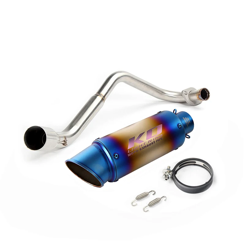 Motorcycle 51mm Exhaust Tip System Connection Link Tube Pipe Header Link Pipe for Honda MSX125 2013-2020