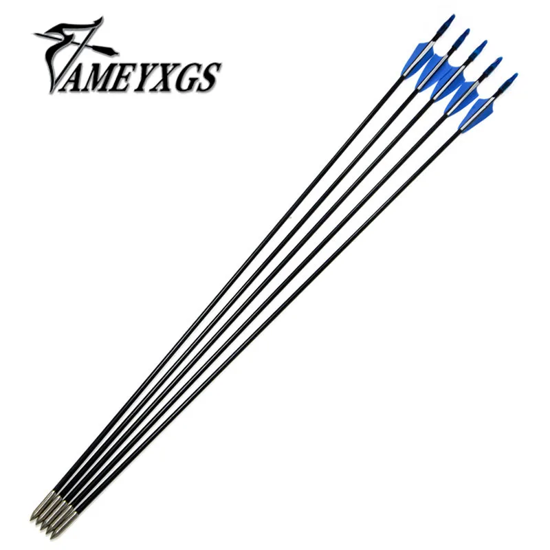 

80cm 6/12/24pcs Archery Fiberglass Arrows Hunting Bow Arrow OD6mm Recnrve Bow Accessory Shooting