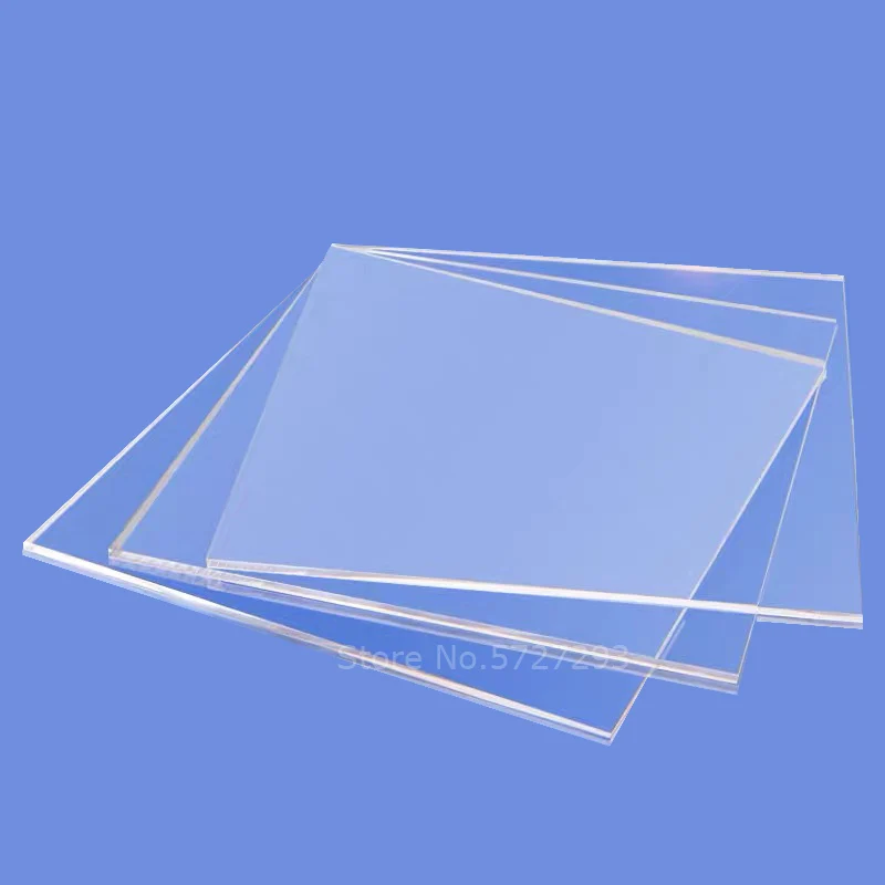 

1pcs 8x8inch 2mm 3mm 4mm 5mm 6mm Clear Transparent Acrylic Plexiglass Board Plastic Sheet Signage DIY Plate Wedding Decoration