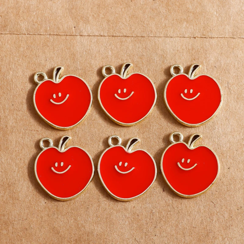 10 stücke Emaille Frucht Charms für Schmuck machen niedlichen Ananas Anhänger DIY Ohrring Halskette handgemachten Schmuck Ergebnisse – Detail 9